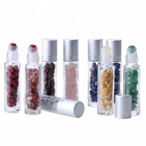 Roller Bottles Manufacturer - OEM 10ml Clear Glass Gemstone Essential Oil