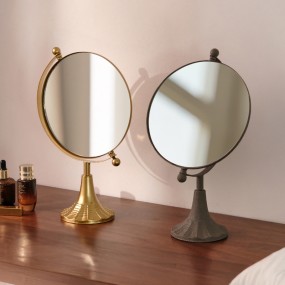 Vanity Mirror Supplier - OEM Single-Sided 360° Swivel Metal Tabletop