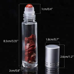 玻璃滚珠瓶供应商-批发10ml宝石滚珠天然水晶