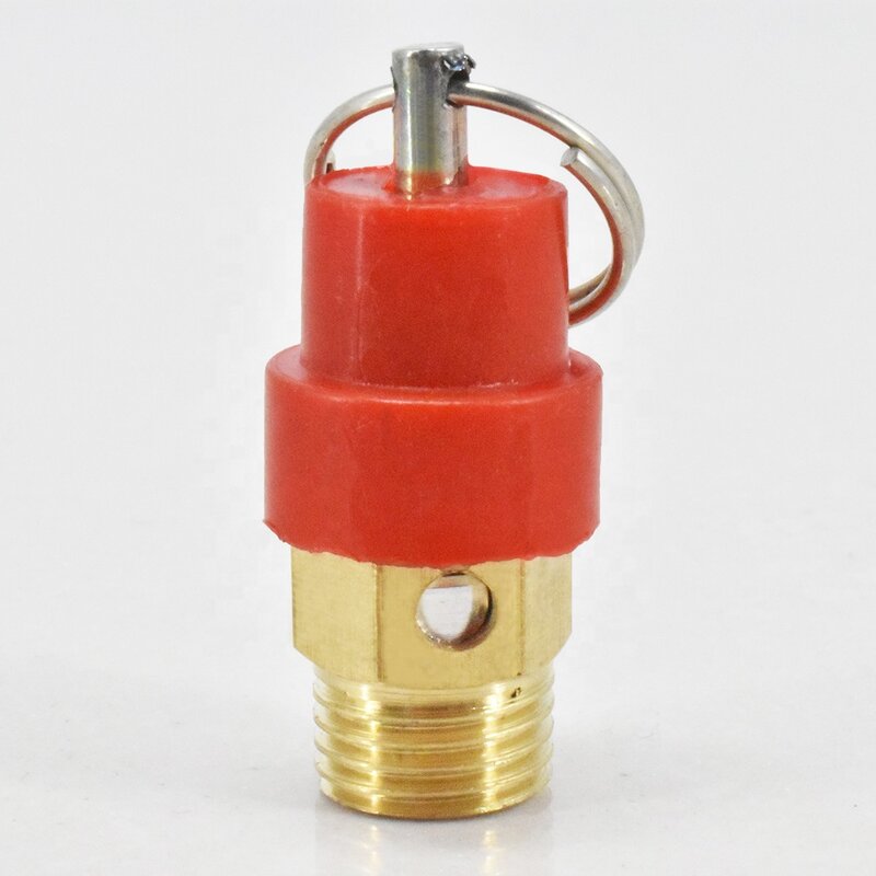 Brass Safety Valve Manufacturer - OEM/ODM Custom Yellow Red Cap Male Thread