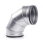 Spiral Duct Elbow Supplier - OEM 90 Degree BF90 GI Fittings for Ventilation