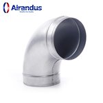 Spiral Duct Elbow Manufacturer - OEM 90 Degree BF90 GI for HVAC Ducting