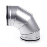 Spiral Duct Elbow Supplier - OEM 90 Degree BF90 GI Fittings for Ventilation