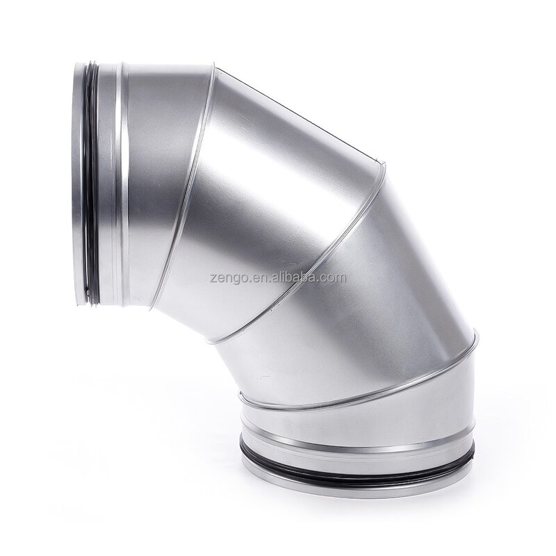 Spiral Duct Elbow Supplier - OEM 90 Degree BF90 GI Fittings for Ventilation