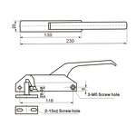 Door Lock Hinge Supplier - OEM Edgemount Panel Lock for Freezer Door Accessories