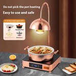 Buffet Heat Lamp Manufacturer - OEM/ODM Custom Round Rose Gold 270W Stainless