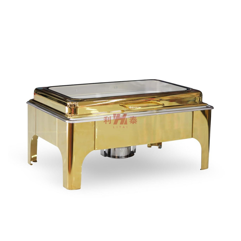 Food Warmer Manufacturer - OEM/ODM Custom 9L Gold Stainless Steel Rectangular