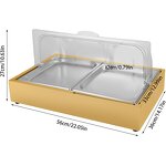 Ice Food Display Tray Manufacturer - OEM/ODM Custom Gold Stand SUS Food Pans