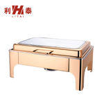 Food Warmer Manufacturer - OEM/ODM Custom 9L Gold Stainless Steel Rectangular