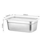 Lunch Box Manufacturer - OEM/ODM Custom Large 26*16cm Stainless Steel Bento