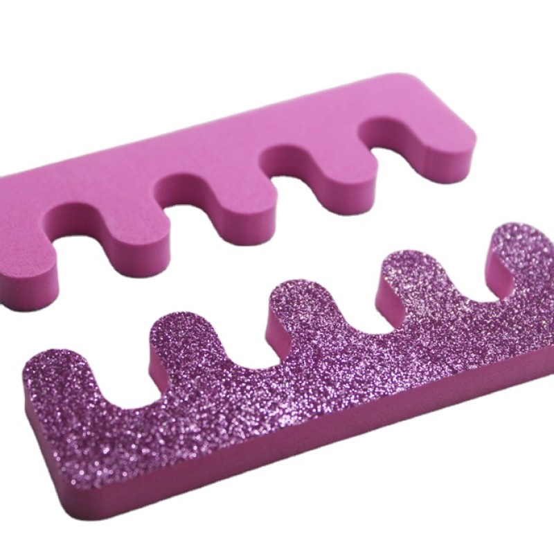 Pedicure Separator Manufacturer - OEM pink Glitter EVA Foam Disposable