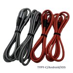 USB Cable Factory - OEM/ODM Nylon Braided Type-C Micro USB Fast Charging