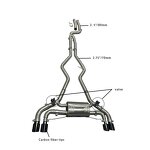 Catback Exhaust Factory - OEM Valvetronic for BMW M340i G20