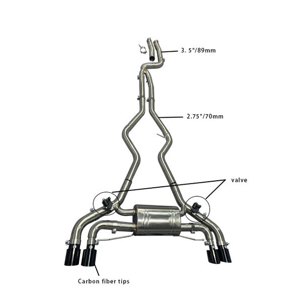 Catback Exhaust Factory - OEM Valvetronic for BMW M340i G20