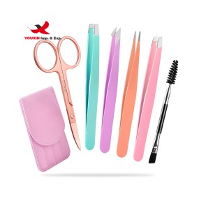 Eyebrow Tweezer Set Factory - OEM 6 Pcs Craft Sharp Precision