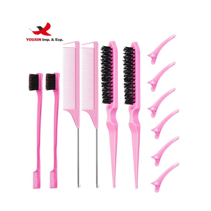 Hair Styling Comb Factory - Bulk DIY Teasing Brush Rat Tail Set