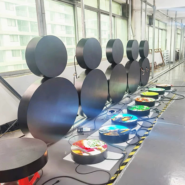 LED Display Screens Factory - OEM/ODM Custom Circular Logo Shop Signs Indoor Outdoor
