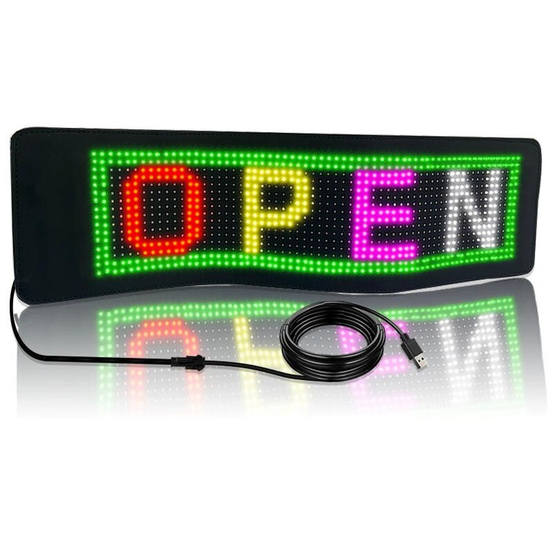LED Sign Factory - OEM/ODM Car Programmable Scrolling 7"x3" USB 5V Flexible Matrix
