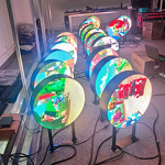 LED Display Manufacturer - OEM/ODM P1.6 P2.5 Indoor Customizable Round Cake Screen