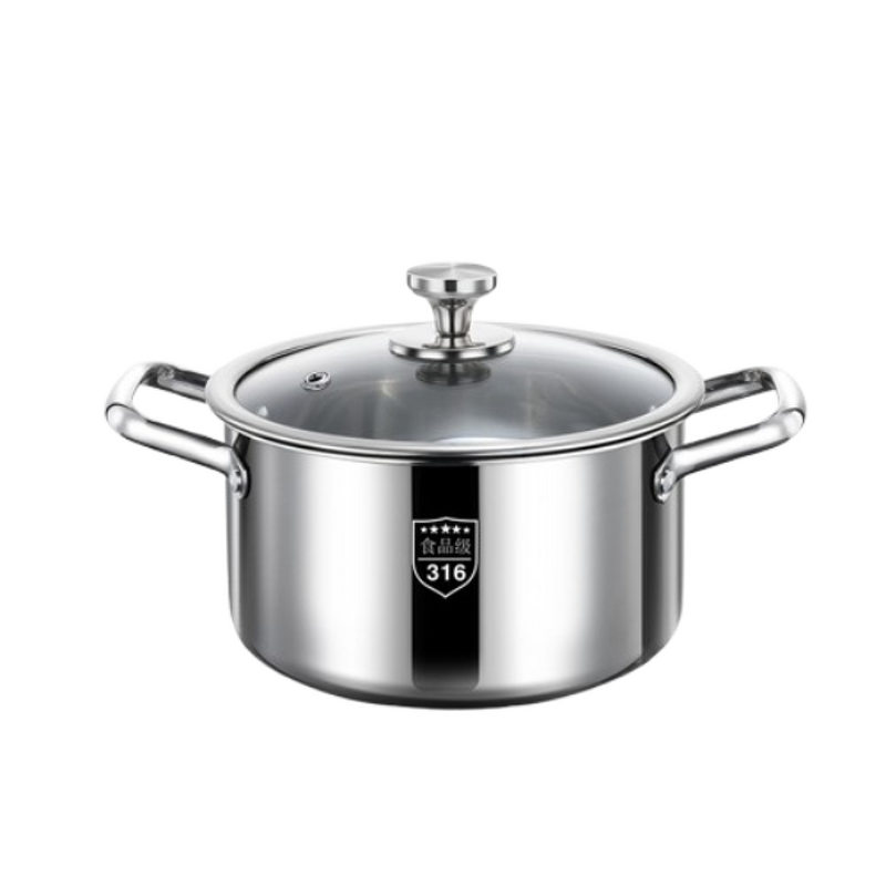 Stock Pot Manufacturer - OEM/ODM 316 Stainless Steel Double Bottom Soup Pot for Induction