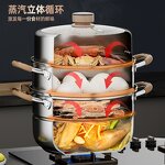 Steamer Pot Factory - OEM/ODM Large Stainless Steel Soup Steamer Pot with Handles