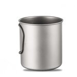 Titanium Tumbler Factory - OEM/ODM Custom Logo Pure Titanium Handle Lid 6-12 Hours Thermal