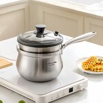 Soup Pot Factory - OEM/ODM 316 Stainless Steel Anti-Scald Glass Lid for Coffee Butter