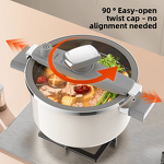 Pressure Cooker Factory - OEM/ODM 7L Iron Tempered Glass Enamel Micro-pressure