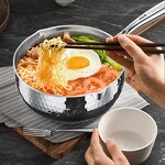 Snow Pan Manufacturer - OEM/ODM 316 Stainless Steel Hammer Pattern Small Flat Milk Pot