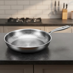 Titanium Pan Manufacturer - OEM/ODM Pure Titanium Hammered Non-stick Skillet for Induction