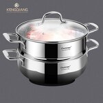 Cooking Steamer Factory - OEM/ODM Wholesale High Quality 2 Layers Stainless Steel Steamer