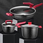 Cookware Set Manufacturer - OEM/ODM Factory Direct Medical Stone Non-stick Pot Set