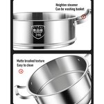 Steamer Set Manufacturer - OEM/ODM 316 Stainless Steel Cooking Set Vegetable Tier Steamers