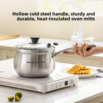 Soup Pot Factory - OEM/ODM 316 Stainless Steel Anti-Scald Glass Lid for Coffee Butter