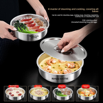 Kitchen Utensil Factory - OEM/ODM 316 Stainless Steel Food Steaming Bowl for Bakery Salad
