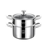 Stock Pot Factory - OEM/ODM Household 316 Stainless Steel Double Bottom Soup Pot