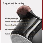 Soup Pot Factory - OEM/ODM Medical Stone Soup Pot 24/28/32cm Non Stick Aluminium Alloy