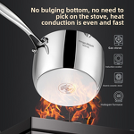 Soup Pot Factory - OEM/ODM Household 316 Stainless Steel Depth Pot Non-stick Lid