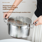 Soup Pot Set Manufacturer - OEM/ODM Hammer Pattern 316 Stainless Steel Stock Pot