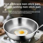 Frying Pan Manufacturer - OEM/ODM 316 Stainless Steel Modern Hammer Pattern with Glass Cover