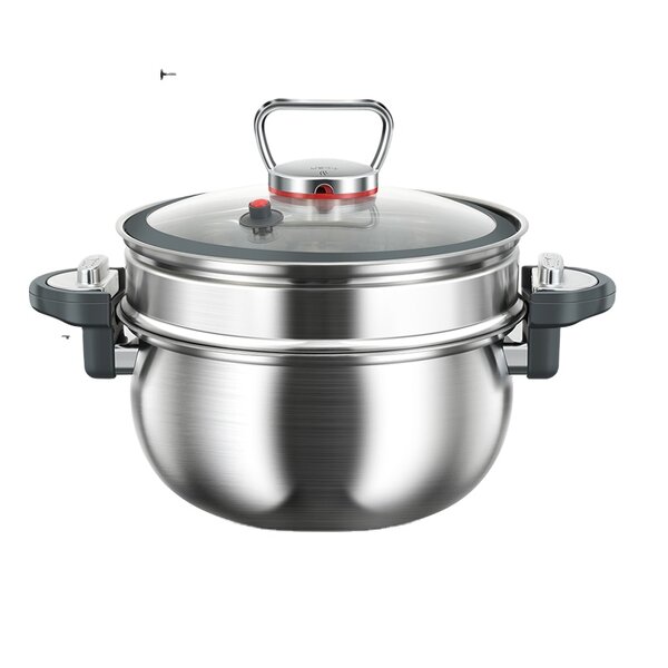Soup Pot Factory - OEM/ODM Luxury Large Capacity Micro-Pressure Stainless Steel for Gas