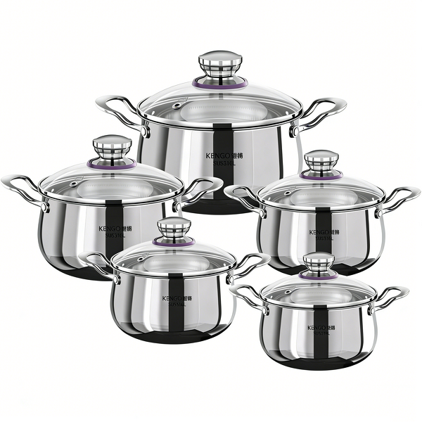 Soup Pot Factory - OEM/ODM Household Large Capacity Induction Cookware Non-stick Pot Set