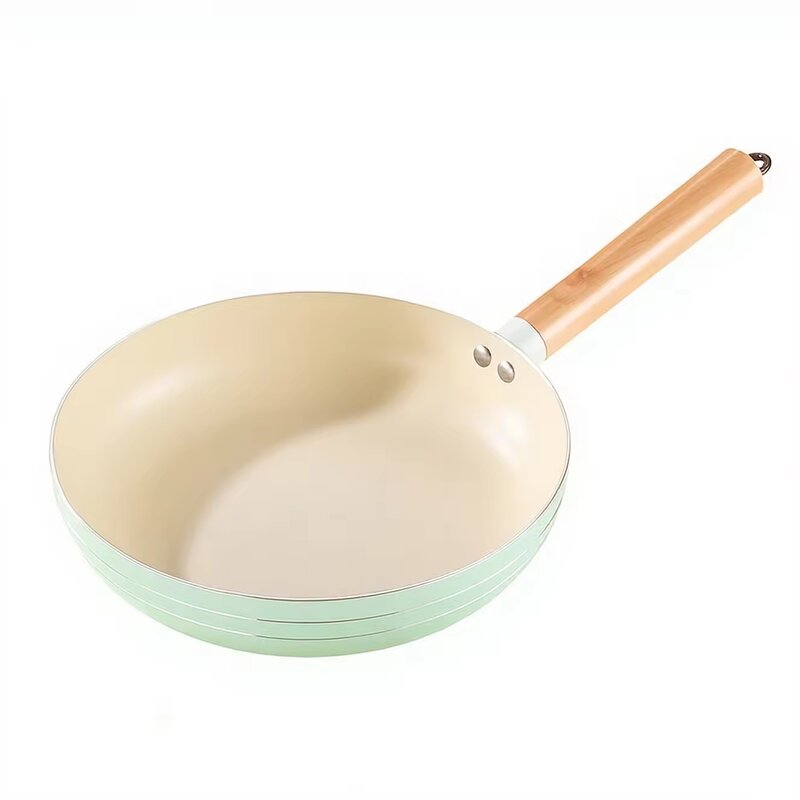 Cookware Set Manufacturer - OEM/ODM Aluminium Alloy Frying Pan Wooden Handle for Induction