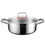 Soup Pot Factory - OEM/ODM European Hammer Pattern 316 Multi-functional Hot Pot for Gas
