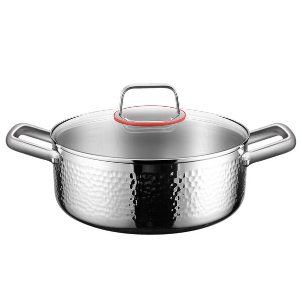 Soup Pot Factory - OEM/ODM European Hammer Pattern 316 Multi-functional Hot Pot for Gas