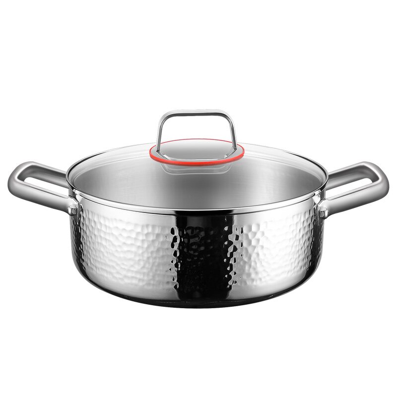 Soup Pot Factory - OEM/ODM European Hammer Pattern 316 Multi-functional Hot Pot for Gas