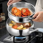 Stock Pot Factory - OEM/ODM Stainless Steel High Quality Cooking Pan with Lid for Kitchen