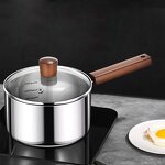 Milk Boiler Pot Manufacturer - OEM/ODM 316 Stainless Steel Snow Pan Wood Handle