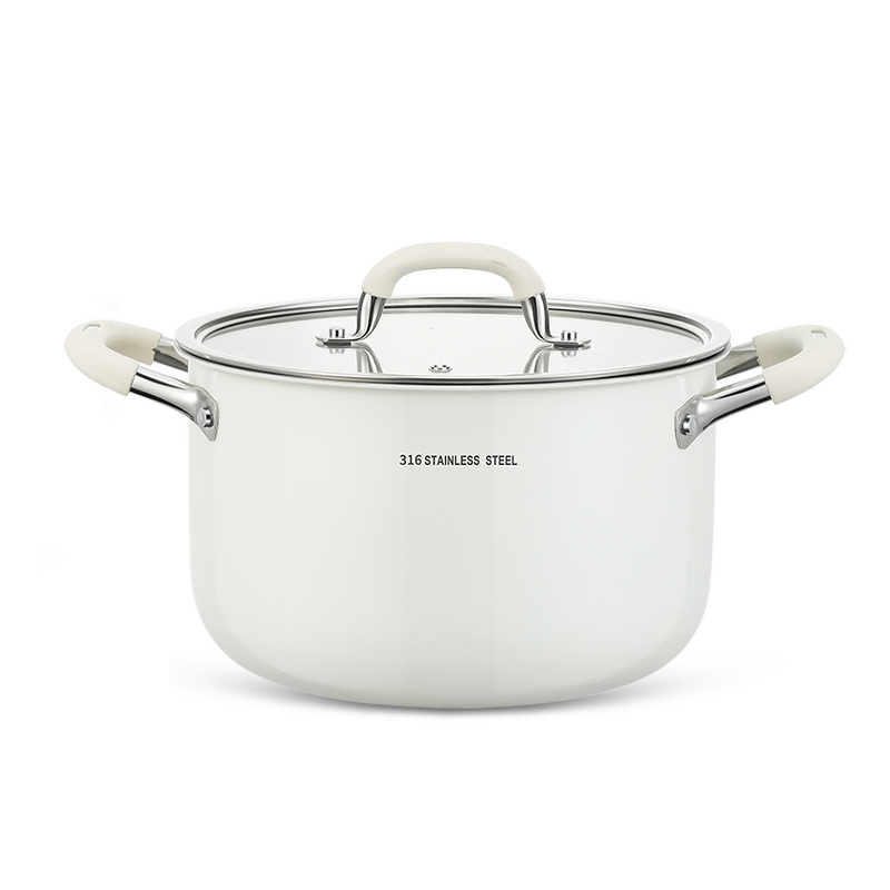 Cooking Pot Manufacturer - OEM/ODM 316 Stainless Steel Double Ear Sauce Pot for Induction