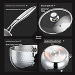 Snow Pan Manufacturer - OEM/ODM 316 Stainless Steel Hammer Pattern Small Flat Milk Pot